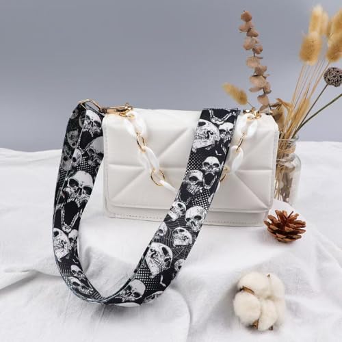 Image of Dsigo Purse Strap, 1.5 inch Wide Gold Alloy Buckle Floral Printing Crossbody Shoulder Strap for Bag Handbag Crossbody Bags