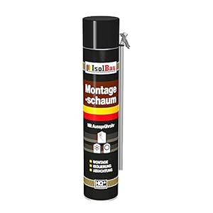 Isolbau Montageschuim met uitstraalbuis – PU-bouwschuim voor montage, isolatie, afdichting, binnen en buiten – 1 x 750 ml