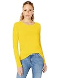 Filato morbido e leggero Amazon Essentials Jersey Ligero de Cuello Redondo. pullover-sweaters, Amarillo, US XS (EU XS - S)