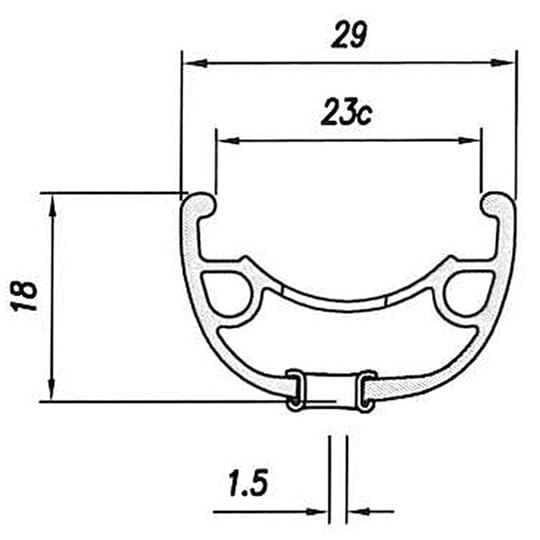 Jante vtt 29 mach1 klixx disque tlr noir double paroi 32t (23-622