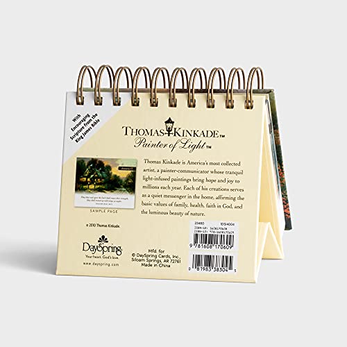DaySpring - Thomas Kinkade Painter of Light: An Inspirational DaySpring DayBrightener - Perpetual with Encouraging Scripture from the King James Bible (23460)