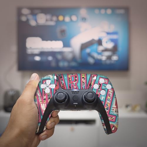 Image of Marrvel Custom PS-5 Controller Wireless compatible with Play-Station 5 Console by BCB Controllers | Proudly Customized in USA with Permanent HYDRO-DIP Printing (NOT JUST A SKIN) 1