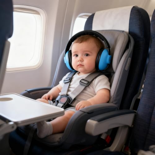 Miniatura 2 de Cuffie Antirumore Bambini Protezione Udito Autismo Neonati Dai 0 Ai 5 Anni Snr 31db Sicurezza Riduzione Di Rumore Cuffia Per Dormire Studiare Concerti Aereo Teatro Studio Fuochi D Artificio, Blu
