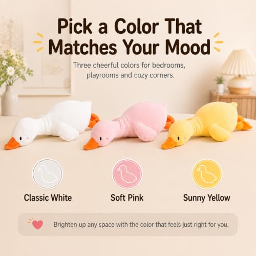 kewo Duck Plush Pillow Stuffed Animal Toy, Cute Giant Goose Plush Duck Stuffed Animal,Soft Hugging Pillow for Kids Bedding (Pink,43.3 in)… by kewo - Used condition - Image 6