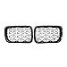 swaiwai Czarna + Chromowana przednia diamentowa diamentowa kratka nerek Funkcja Grill -BMW E36 3. Seria M3 1997-1999 51138195151 51138195152 (Color : Black Silver)