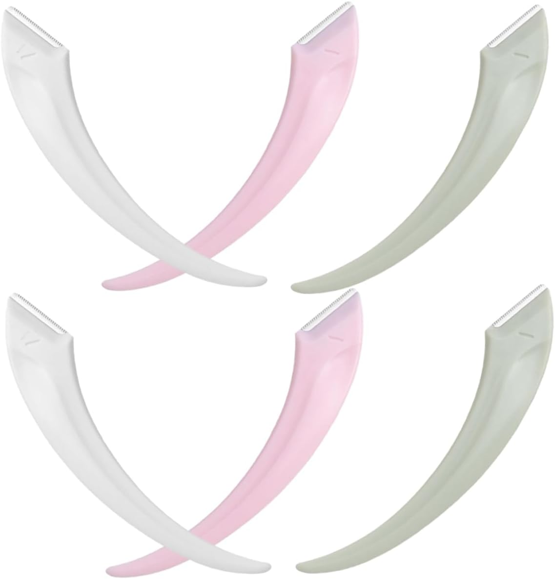 FOMIYES 2sets Stainless Steel Face Razors for Women Eyebrow Shaver Facial Hair Removal Tool 6pcs*2