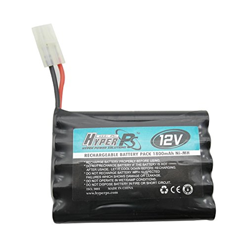12V 1800mAh Ni-MH 10 Cell Rechargeable Replacement Battery Pack for RC Car, Boat