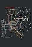  New York Subway Map: Cool Novelty Gift for a Traveler ~ Small Lined Notebook (6\'\' X 9\")