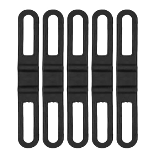 Dasdffvf 5Pcs Bikes Silicones Band Silicones Fixed Belt Cyclings Flashlight Mount Bikes Flashlight Mount Elastics Belt Bandages, Black