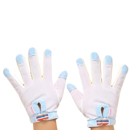 HS&ROXIN Thumb Sucking Gloves 5 Fingers Sucking Guard Stop Thumb Sucking and Nail Biting for Kids Ages 6 Months to 8 Years (XM)