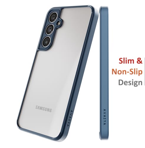 Image of Thermoplastic Polyurethane Slim Case For Samsung Galaxy A55,[Anti-Yellowing Technology] [Military Grade Drop Protection] Shockproof Slim Hybrid Phone Case For Samsung Galaxy A55 5G-Indigo Blue