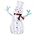 VCUTEKA Christmas Outdoor Decorations - 3FT Christmas Glittering Snowman with Red Scarf and LED Light for Xmas Home Yard Patio Lawn Garden Festive Holiday Décor