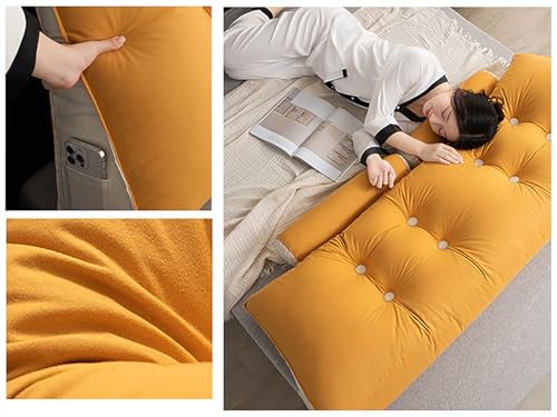 Coussin de lecture de qualité supérieure ZTGL avec housse lavable orange - 4