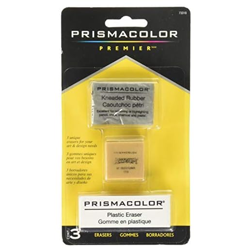 Prismacolor Premier Kneaded, ArtGum and Plastic Erasers, 3 Pack