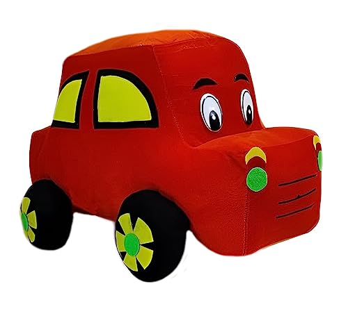Image of Tickles Car Soft Stuffed Plush Toy for Kids Boys & Girls Birthday Gifts (Color: Orange Size: 45 cm)