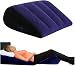 Oreiller Gonflable Triangulaire Camping et Sommeil Coussin d'air Compressible Confortable Soutien Bleu Taille et Jambes