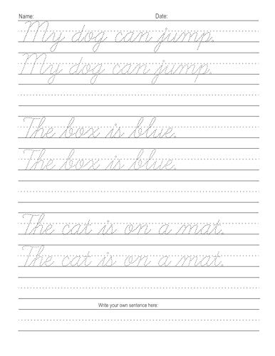 Cursive Handwriting Workbook For Kids: Cursive for beginners workbook. Cursive letter tracing book. Cursive writing practice book to learn writing in cursive 11 41vRm3b+JKL