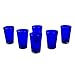 NOVICA Artisan Crafted Hand Blown Blue Recycled Glass Water Glasses, 16 oz. 'Cobalt Angles' (set of 6)