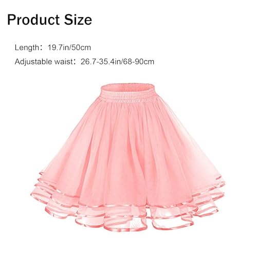 3 Layers Petticoat Girls Tutu Skirts, Puffy Tulle Ballet Crinoline Underskirts Half Slip for Toddler Girls Party Daily Wear2