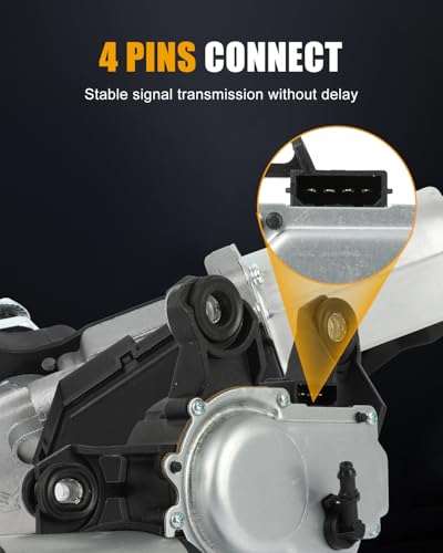 Image of ROADFAR Rear Windshield Wiper Motor Replacement for 2001-2005 for for Allroad,2001 for for S4,2002-2004 for for S6 3B9955711A,3B9955711B,3B9955711C Wiper Motor 4 Pins