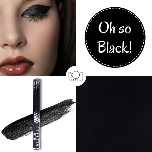 BOB BLESSED OBSESSED Liquid Eyeliner, Colour eyeliner, Waterproof, Smudgeproof with eye liner water proof black brush… - Image 3