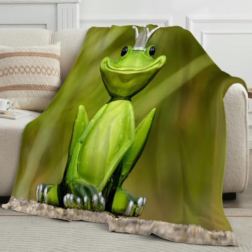 Plaid flanelle grenouille doux et chaud couverture microfibre légère