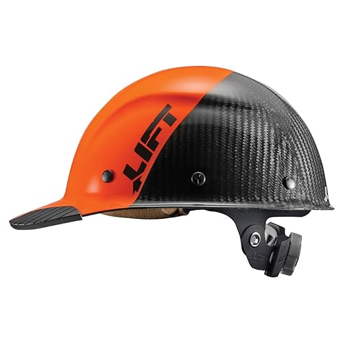 Lift Safety DAX Carbon Fiber Cap Brim 50-50 (Orange/Black)