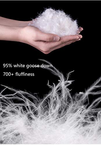 Usharedo Men Women Outdoor Climbing Down Pants Windproof Water Resistant Winter Warm Pants White Goose Down Pants Include Storage Bag #TOP4