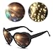 Produktbild 3D Brille Beugungsbrille mit Herz-Effekt,Herzen Feuerwerk Beugung Brille Spezialeffekt Licht, Pfirsich Herzförmiges Licht in Liebe Spezial Effekt Brille, Herzförmige Kaleidoskop Brille Für Musik
