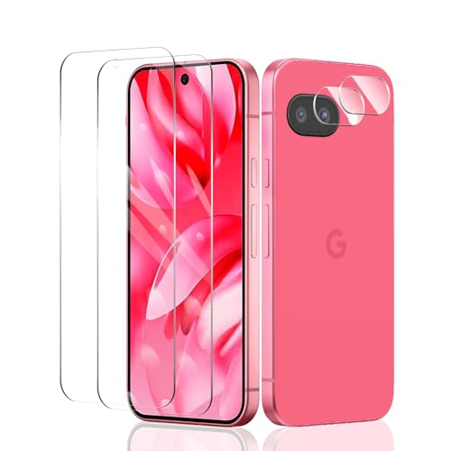 対応 Google Pixel 9A フィルム 保護 ケース 【2枚セット ガラスフイルム+2枚カメラフィルム】 Google Pixel 9A 強化ガラス 気泡レス 貼りやすい スクラッチ防止 超耐久 高光沢 全面保護