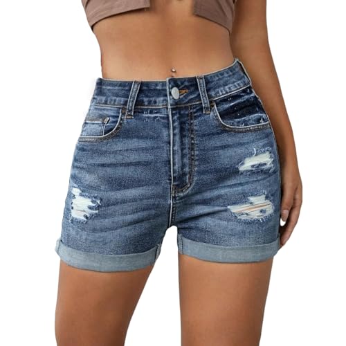 Short en jean stretch pour femme taille haute : le confort extensible
