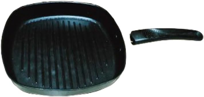 Sahishnu Online & Marketing Nonstick Grill Pan, Griddle Pan, Square Grill Pan - 8.8 Inches