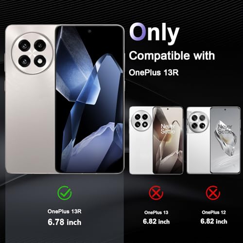Image of Case for OnePlus 13R 5G, Military Grade Drop Protection Phone Case, Yellowing Resistant, Anti-Scratch Hard PC Back, Shockproof Hard Ultra-Thin Protective Cover, Clear