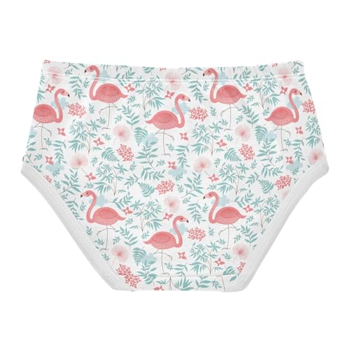 Little Girl Underwear Toddler Panties Kids Undies Flamingo Flowers Soft Cotton Briefs 2T-8Y2