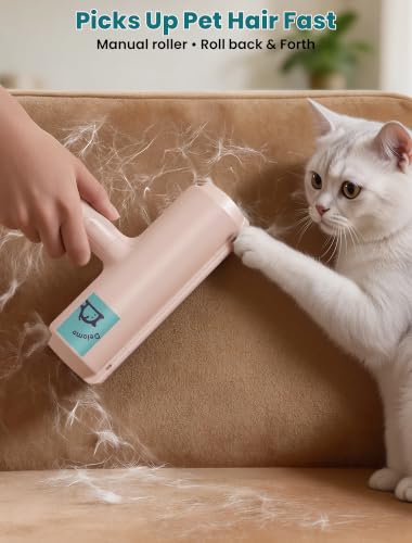 Image of DELOMO Pet Hair Remover Roller, Reusable Lint Roller for Dog and Cat Hair