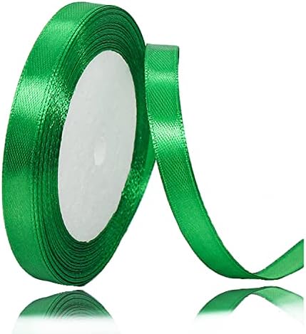 Gold Satin Ribbon 25mm x 23 Meters, Solid Color Fabric Present Ribbon for Crafting, Gift Wrapping, Bows Making, Floral Arrangement, DIY Sewing Projects, Bridal Bouquet and Festival Decoration