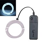 Lerway 3M/ 9.84FT Rope Neon Flexible Light Strip EL Wire Cable DIY Multicolor Cosplay Party Decoration (White)
