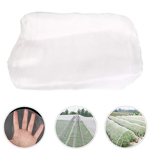 Preisvergleich Produktbild Feines Insektenschutznetz für den Garten, Gemüseschutznetz, Kirschessigfliegen-Netz Schutz vor Insekten und Vögel für Obstbäume, weiß, Pflanzentunnel (10 m x 2,5 m / 6x2.5m) (2,5 * 10 m)