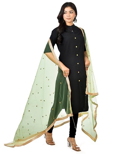 Image of YOUTHQUAKE Women's Embroidered Net Dupatta