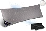 Chilling Home Oreillers pour le corps complet pour les adultes avec lavable Oreil en soie amovible, Oreillon à lit long matelassé pour dormir, Grand oreiller pour les femmes enceintes et les somnifères, Gris