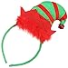 LALAFINA 1pc Elf Hat Headband Christmas Elf Headpiece Elf Costume Headwear Elf Hair Hoop with Jingle Bells for Christmas Carnival Party Favor Gifts