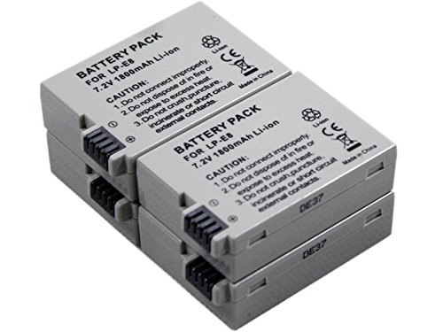4 x batteria + caricatore AC doppio per Canon LP-E8 LPE8 EOS 550D 600D 650D 700D bacio X4 X5 X6I X7I Rebel T2i T3i T4i T5i DSLR