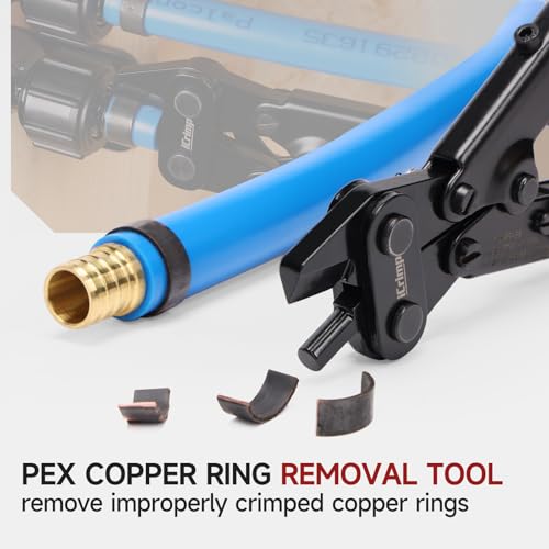 Image of iCrimp Angle Head PEX Crimping Tool Kit for 3 /8,1 /2,3 /4,1-inch,PEX Crimper