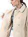 Allegra K Women's Peter Pan Collar Double Breasted Winter Long Trench Pea Coat X-Small Beige
