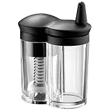 Silit Mulino Muskatmühle mit Reservebehälter, Reibe mit Behälter, Muskatnuss Mühle, Glas, Kunststoff, Muskatreibe