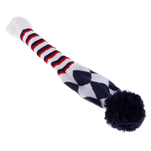 Baosity 3 peças de capas de golfe para motorista, fairway, madeira de tricô, pompom, cabeça, acessór