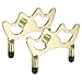 PATIKIL Billiard Bridge Head, 2 Pack Low Fork Pool Cue Stick Bridge Screw-On Metal Billiard Accessories with Rubber Sleeves for Pool Table, Gold Tone