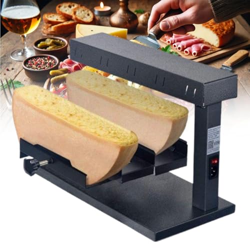 Máquina eléctrica comercial para fundir queso raclette, 650 W, dispensador de queso nacho, máquina para hacer medias ruedas de queso, ángulo ajustable, calentamiento rápido,Even