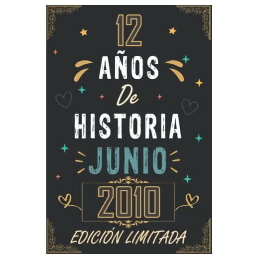 CUADERNO, 12 AÑOS DE HISTORIA JUNIO 2010 EDICIÓN LIMITADA: Regalo de 12 cumpleaños para mujeres y hombres, ideas de 12 cumpleaños... un cumpleaños... ... regalo de 12 cumpleaños para él/ella.