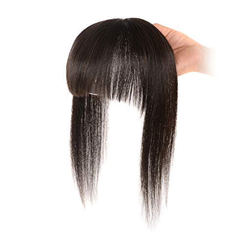 Frange à clipser en cheveux véritables 3D pour masquer le front et corriger le volume